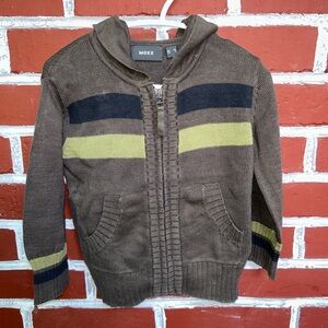 Mexx | hooded zippered knit sweatshirt with pockets | size 2T